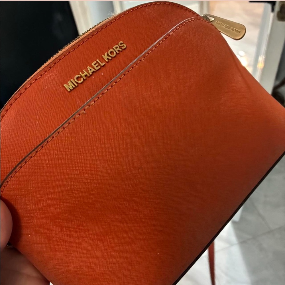 Michael Kors Vibrant Orange Cosmetic Bag